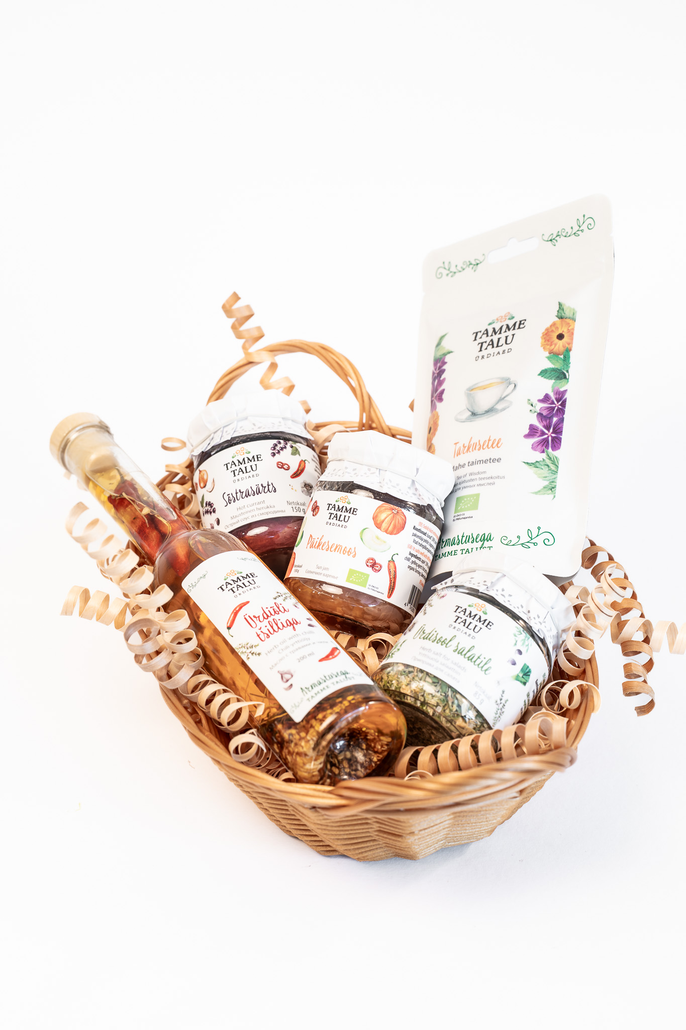 tamme talu ürdiaed, jõulurõõmu täis kingikorv, kinkepakk, ärikingitus, jõulukink